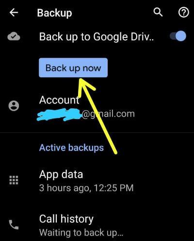 Como fazer backup de dados no Android 10