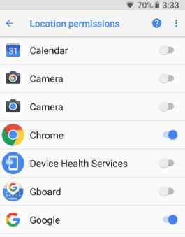 Como desativar o rastreamento de localização no Android Oreo