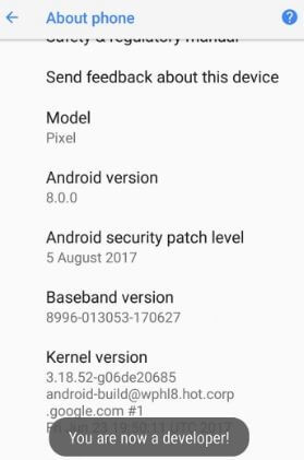 Como ativar as configurações rápidas para desenvolvedores no Android Oreo