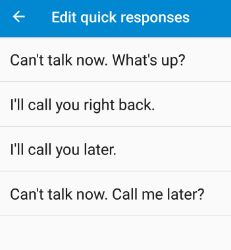 Mensagem de texto de resposta rápida em vez de ligar no Android