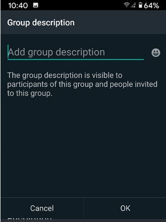 Editar a descrição do grupo no WhatsApp em seu Android