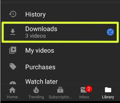 Excluir vídeo no aplicativo do YouTube em Android