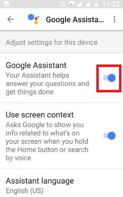 Ativar o Google Assistant nougat 7