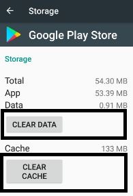 Limpe o cache e os dados da Play Store para corrigir o erro do Android