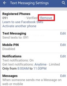 Remover número de telefone do Facebook no celular