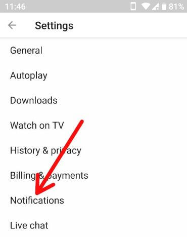 Como definir o horário de resumo da programação no telefone YouTube Android