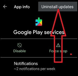 Como desinstalar atualizações no Google Play Services