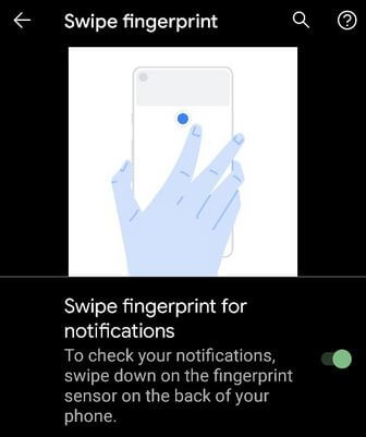Use a impressão digital de deslizar para notificações no Pixel 2 XL