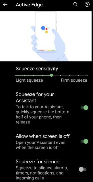 Como alterar as configurações do Active Edge Squeeze no Pixel 4 e Pixel 4 XL