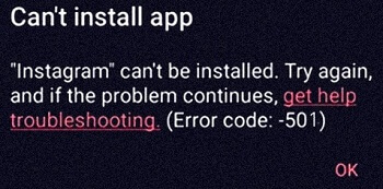 Como corrigir o erro 501 da Google Play Store