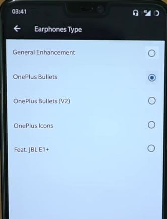 Como alterar os tipos de fone de ouvido no OnePlus 6T, 6, 5T, 5