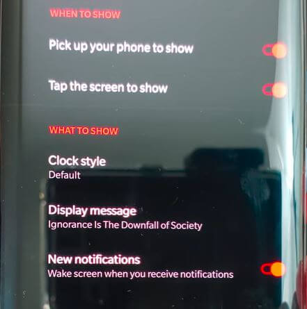 Ligue a luz de notificações no OnePlus 7T